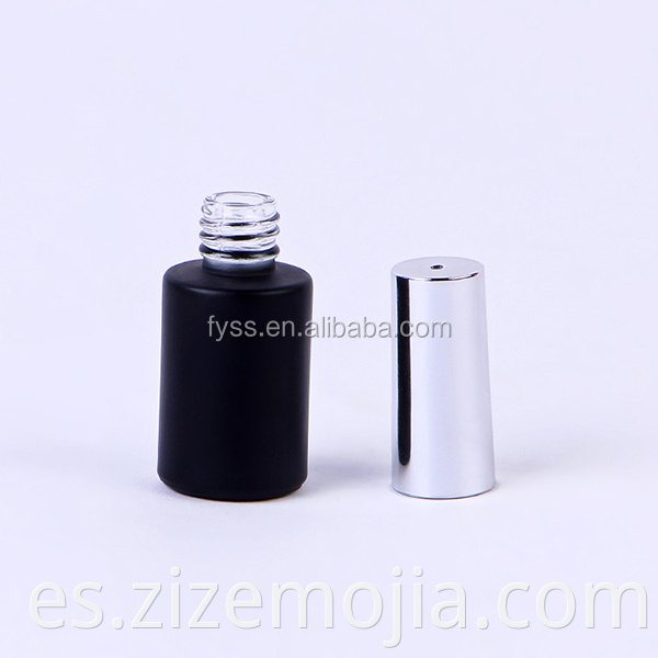 Contenedor de cristal de gel UV vacío 12ML-15ML Botella de esmalte de uñas con cepillo